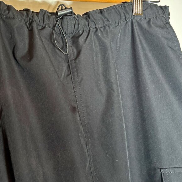 Love Tree juniors SZ M B lack Parachute Skirt  Nylon Utility Streetwear Gorpcore - Picture 11 of 11